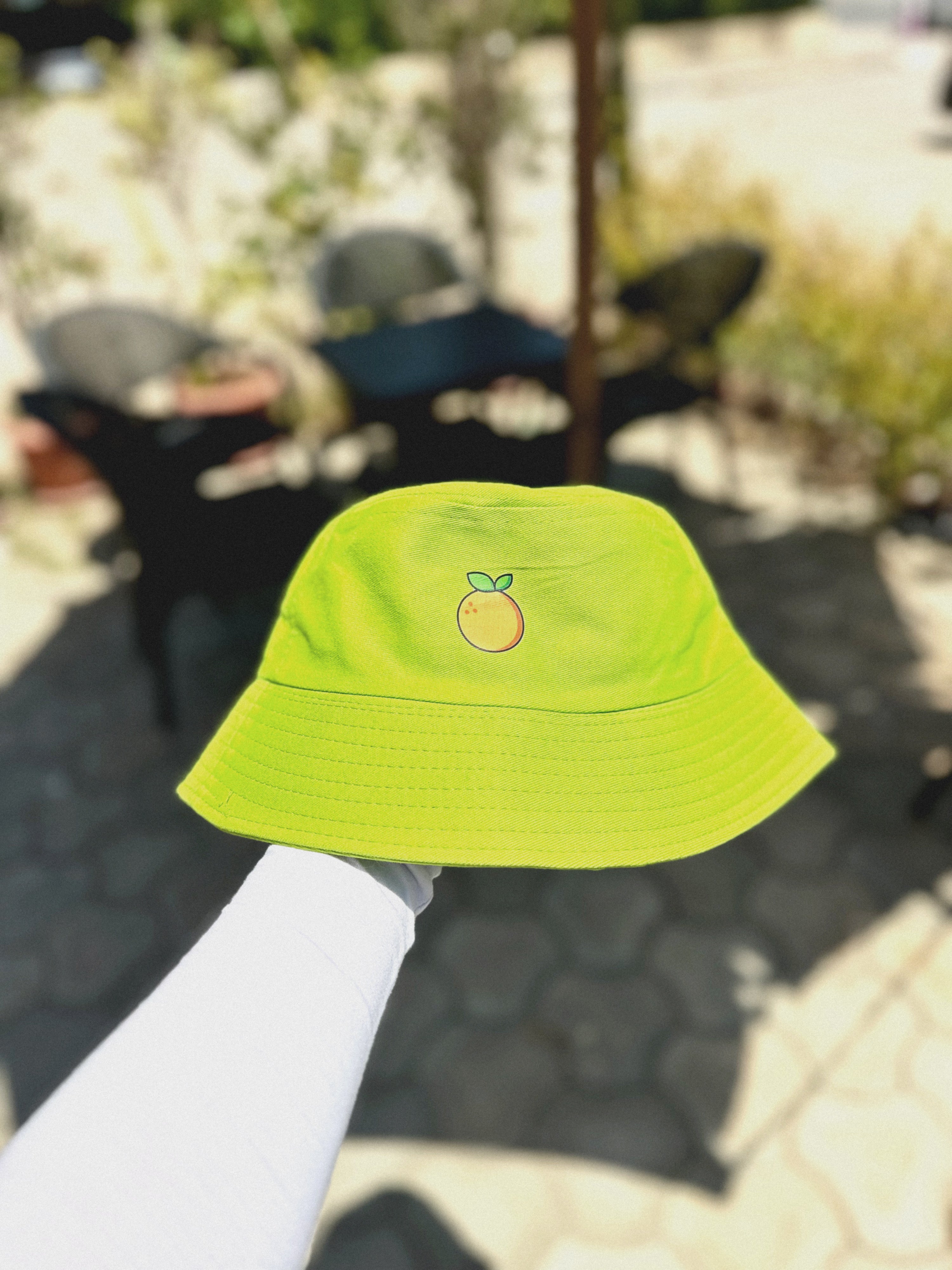 Orange- bucket hat
