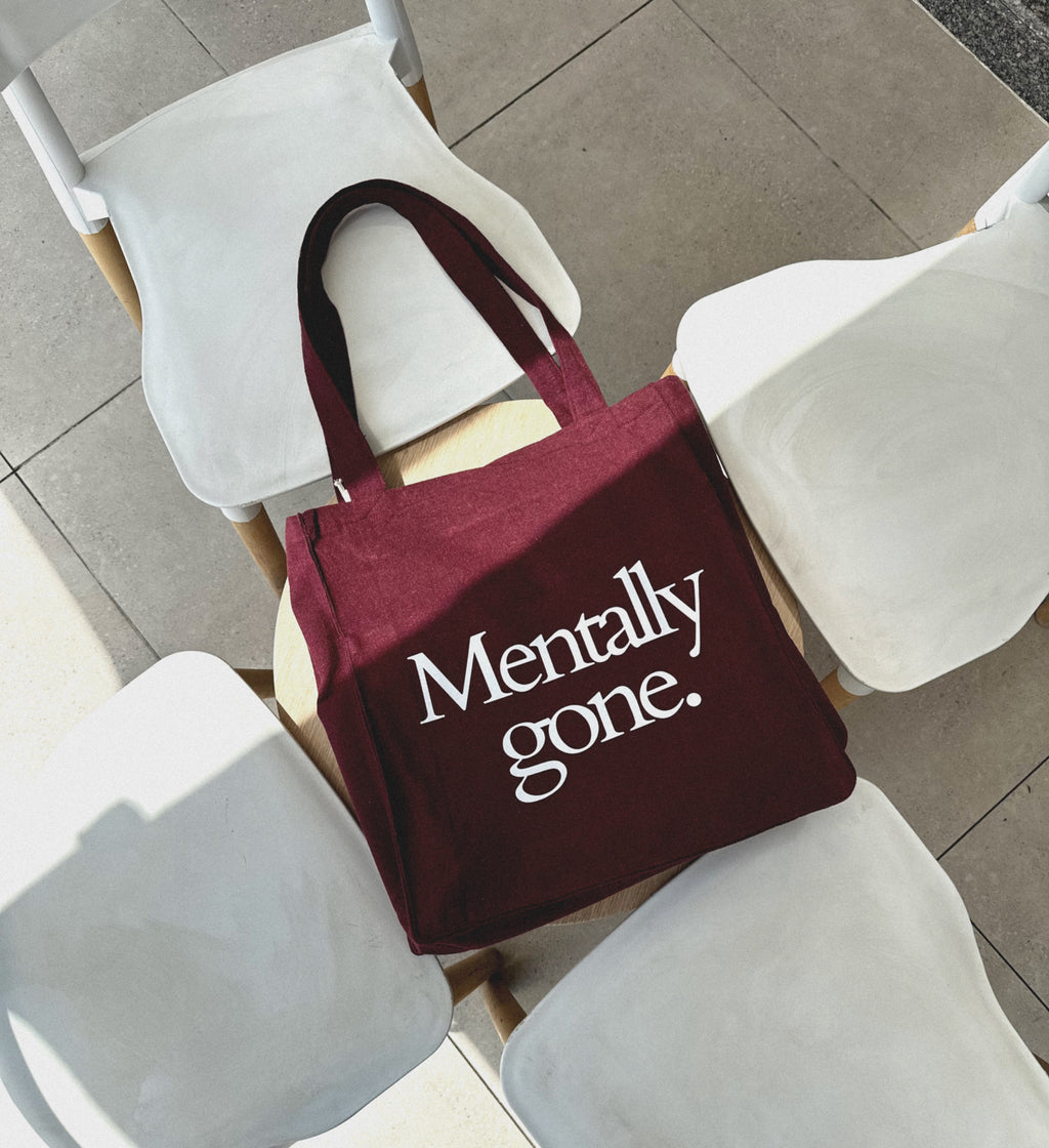 Mentally Gone - Large Tote bag