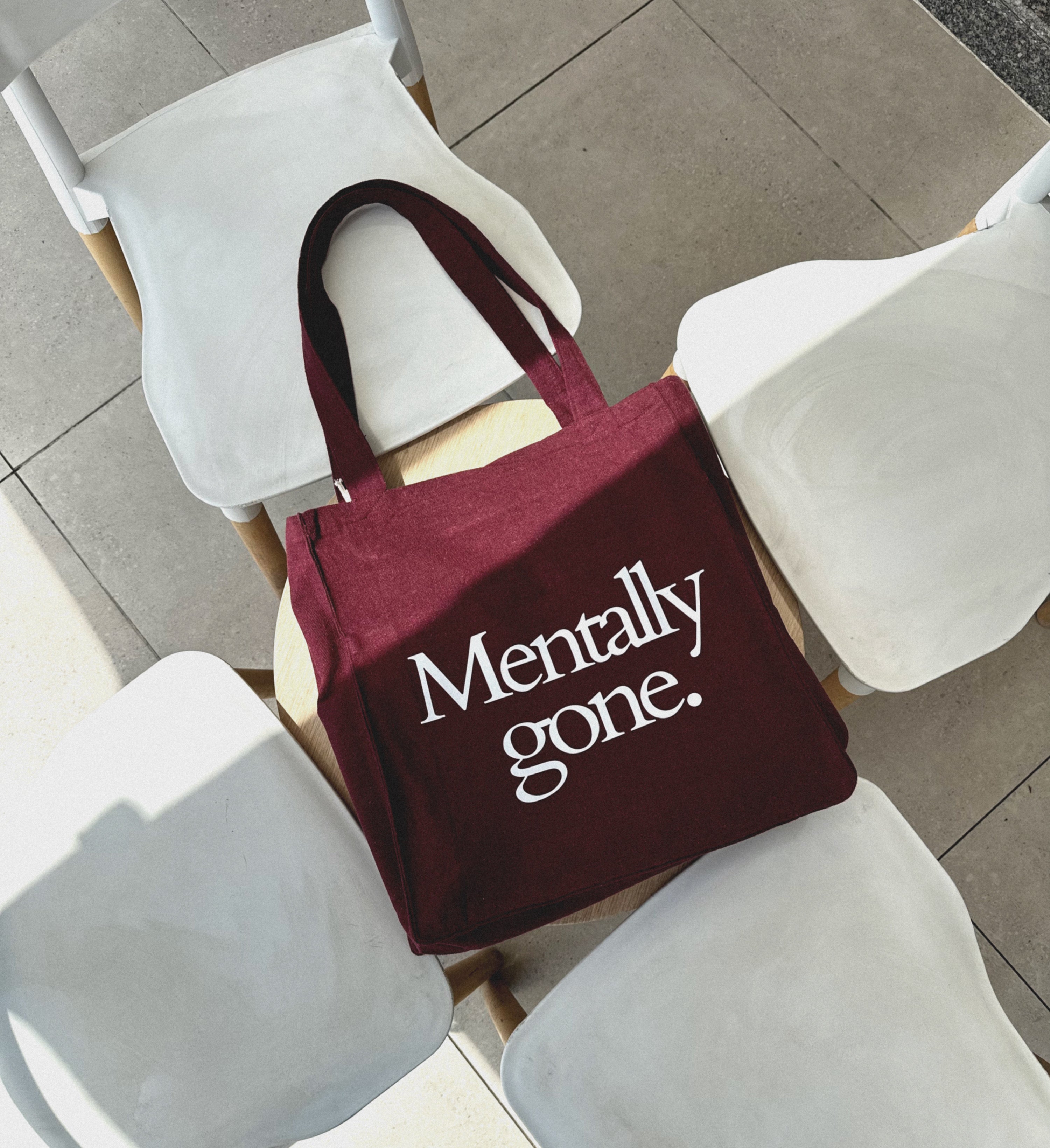 Mentally Gone - Large Tote bag