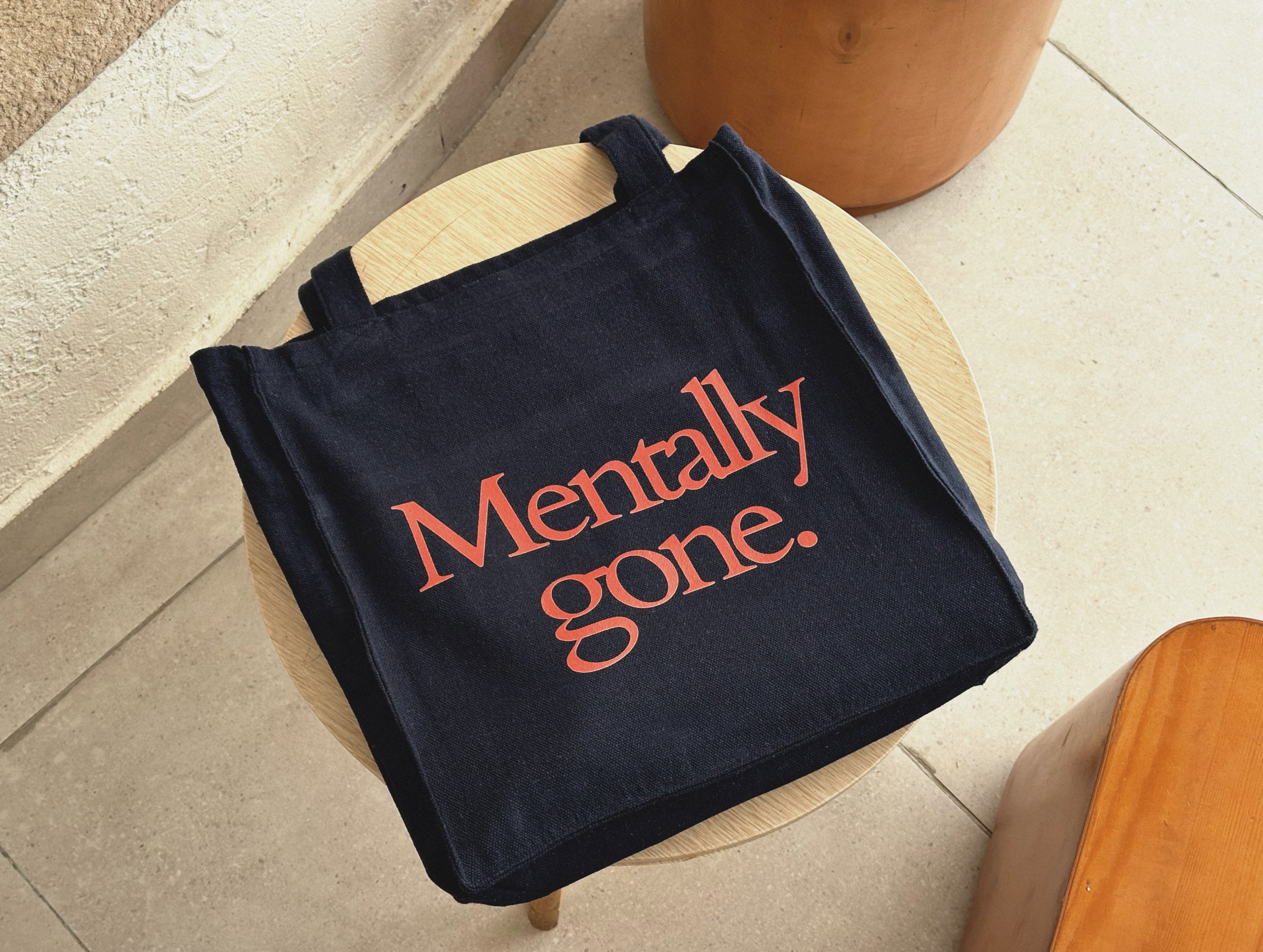 Mentally Gone - Large Tote bag