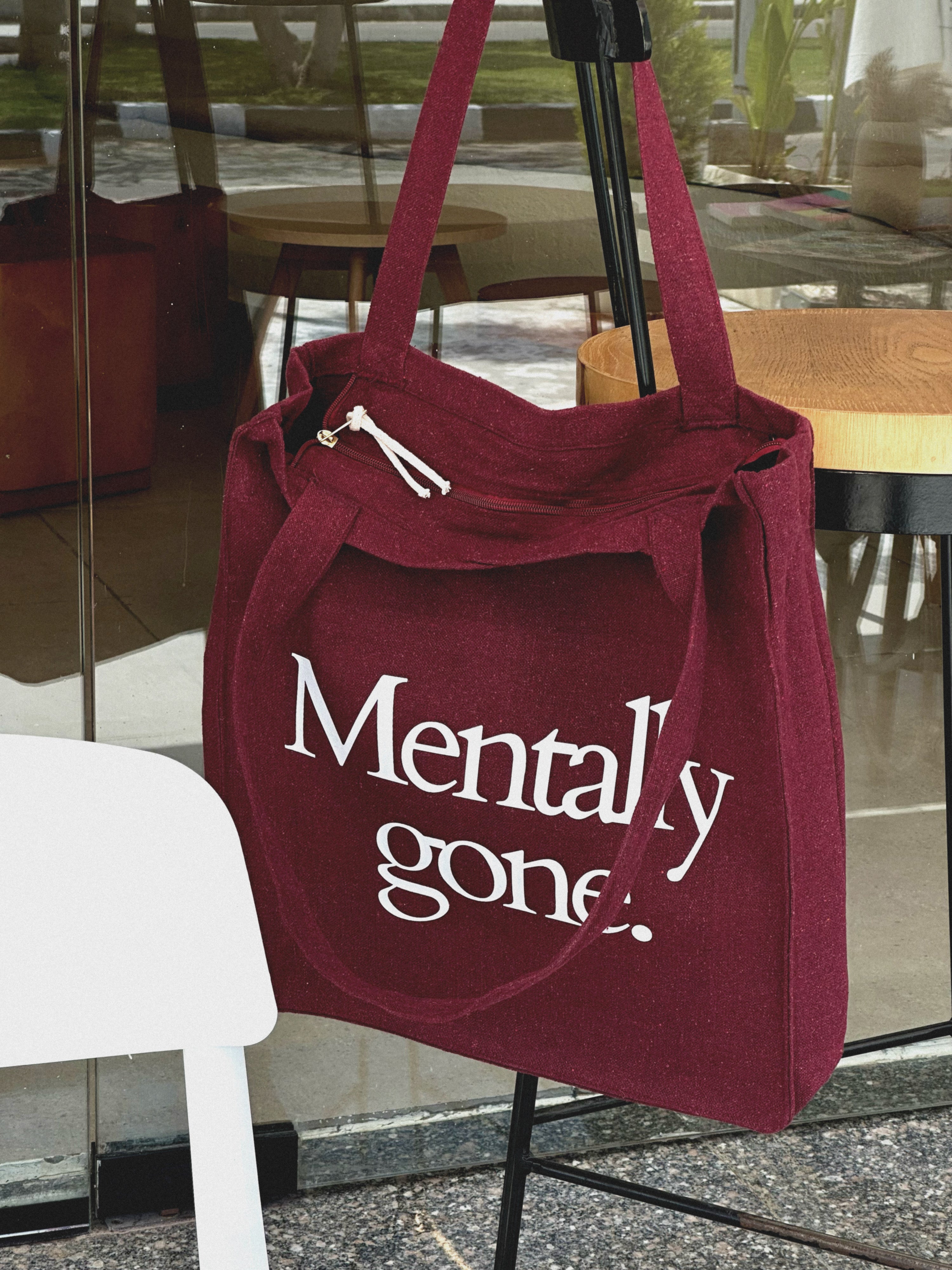 Mentally Gone - Large Tote bag