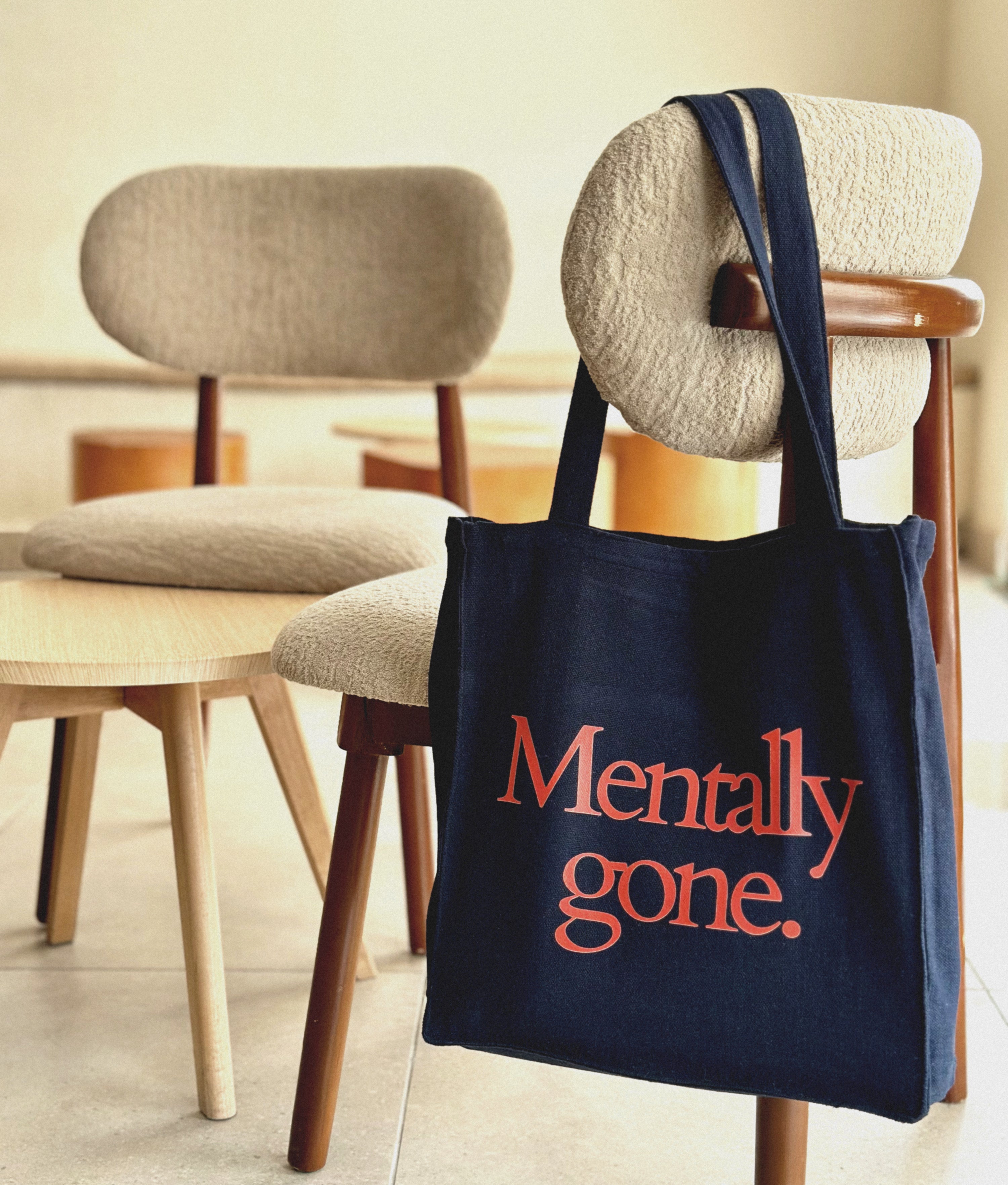 Mentally Gone - Large Tote bag