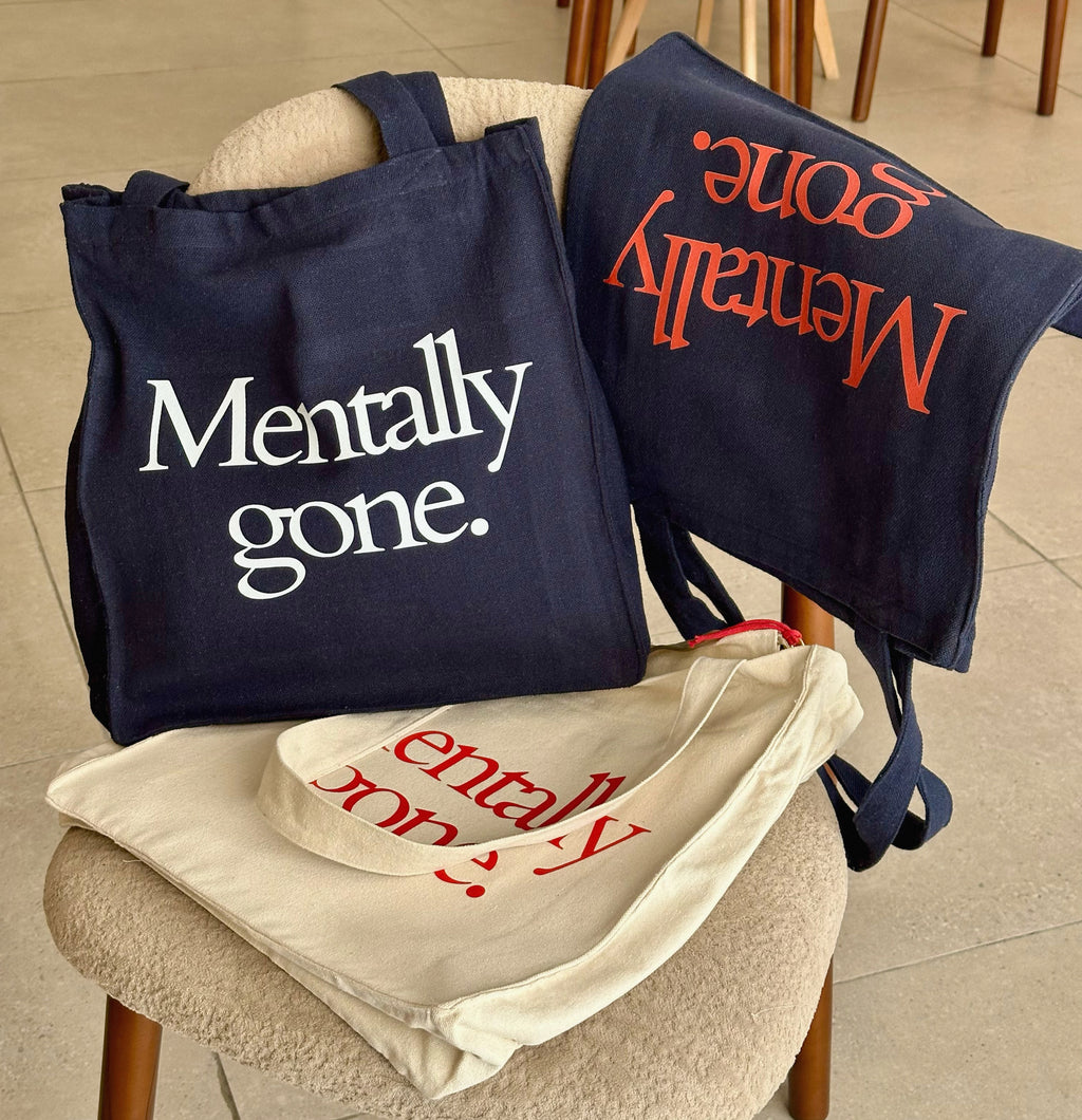 Mentally Gone - Large Tote bag