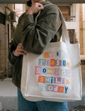 smile- large tote bag