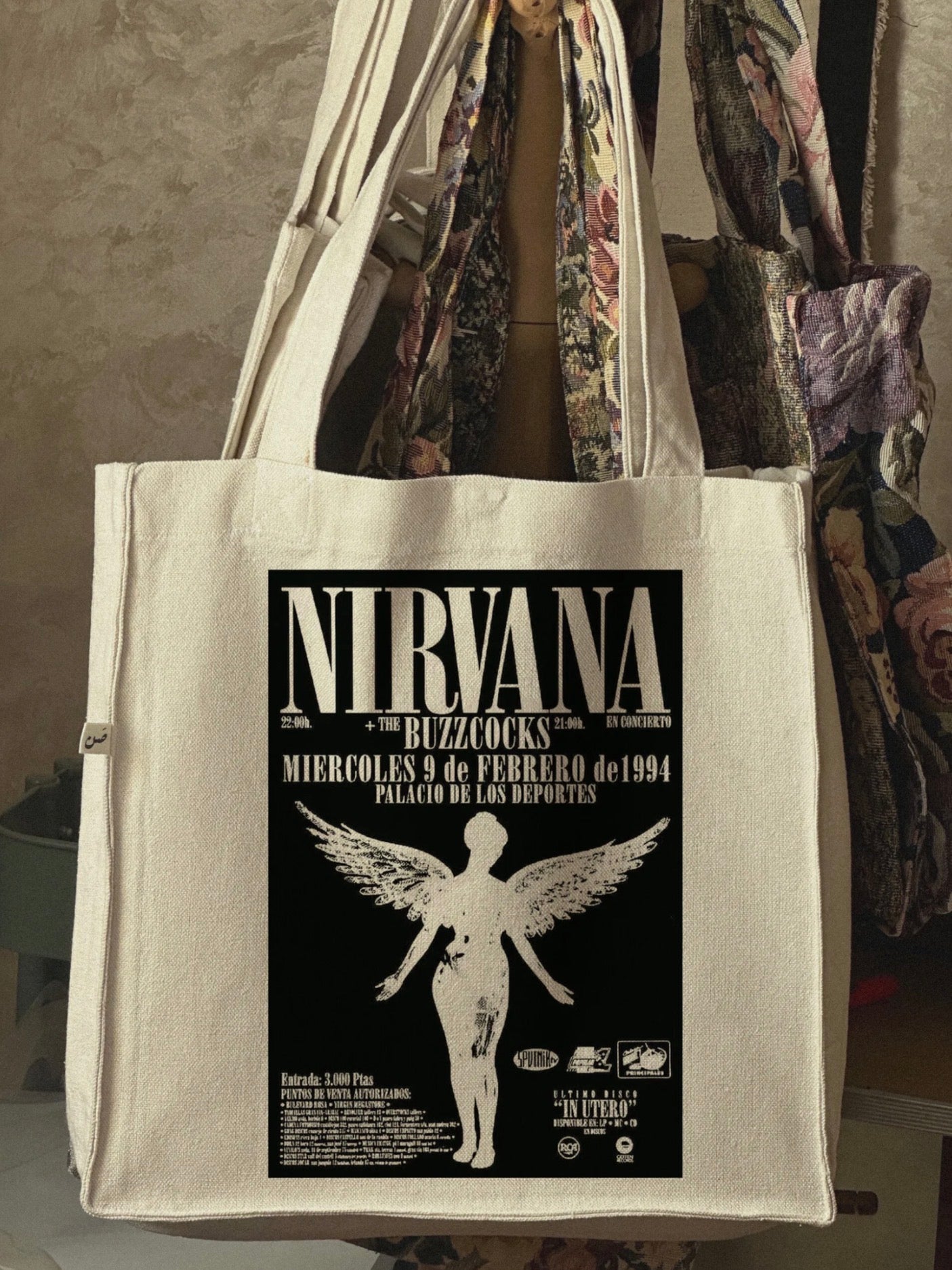 nirvana- large tote bag
