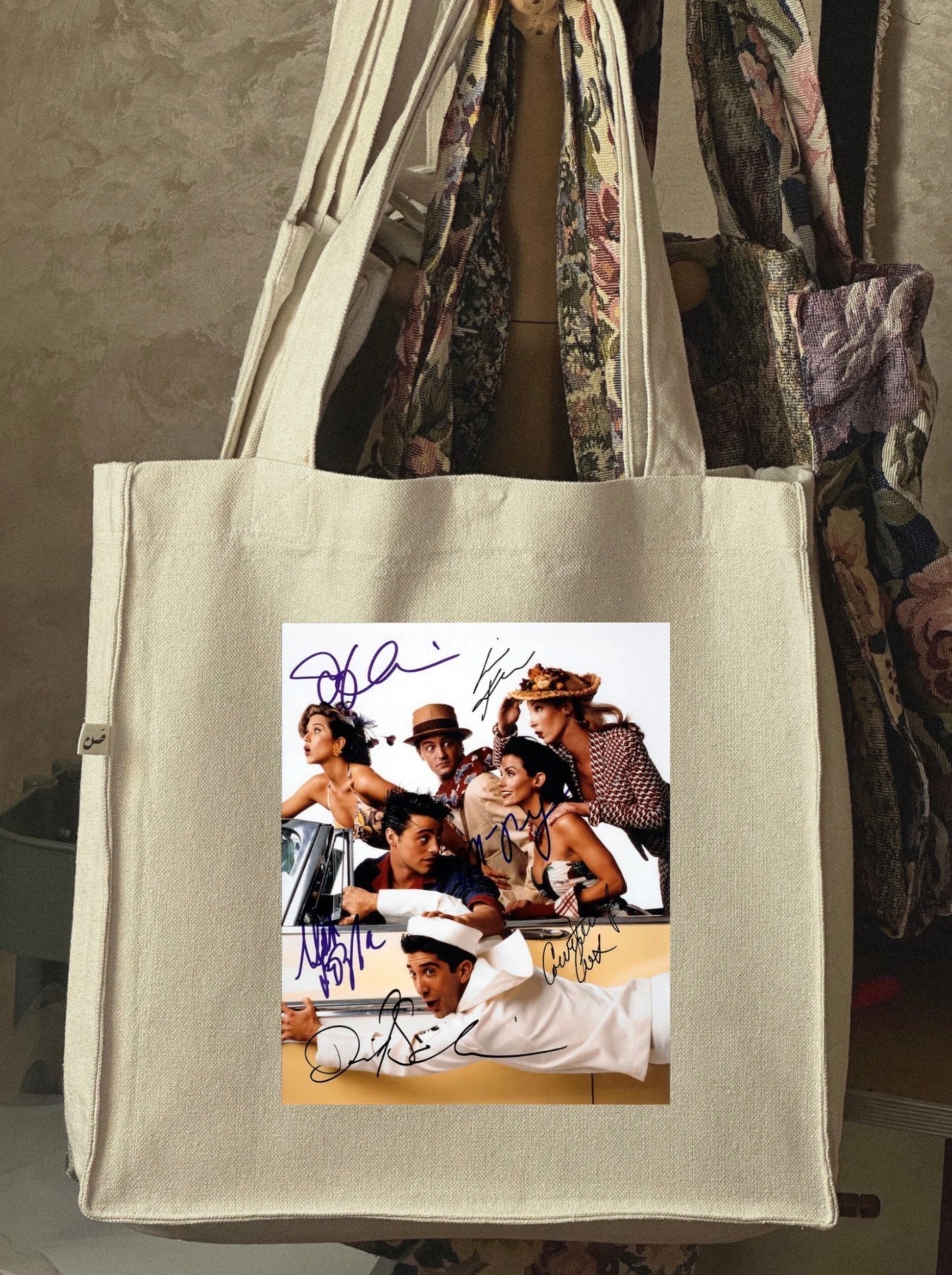 friends show -Signed poster — large tote bag