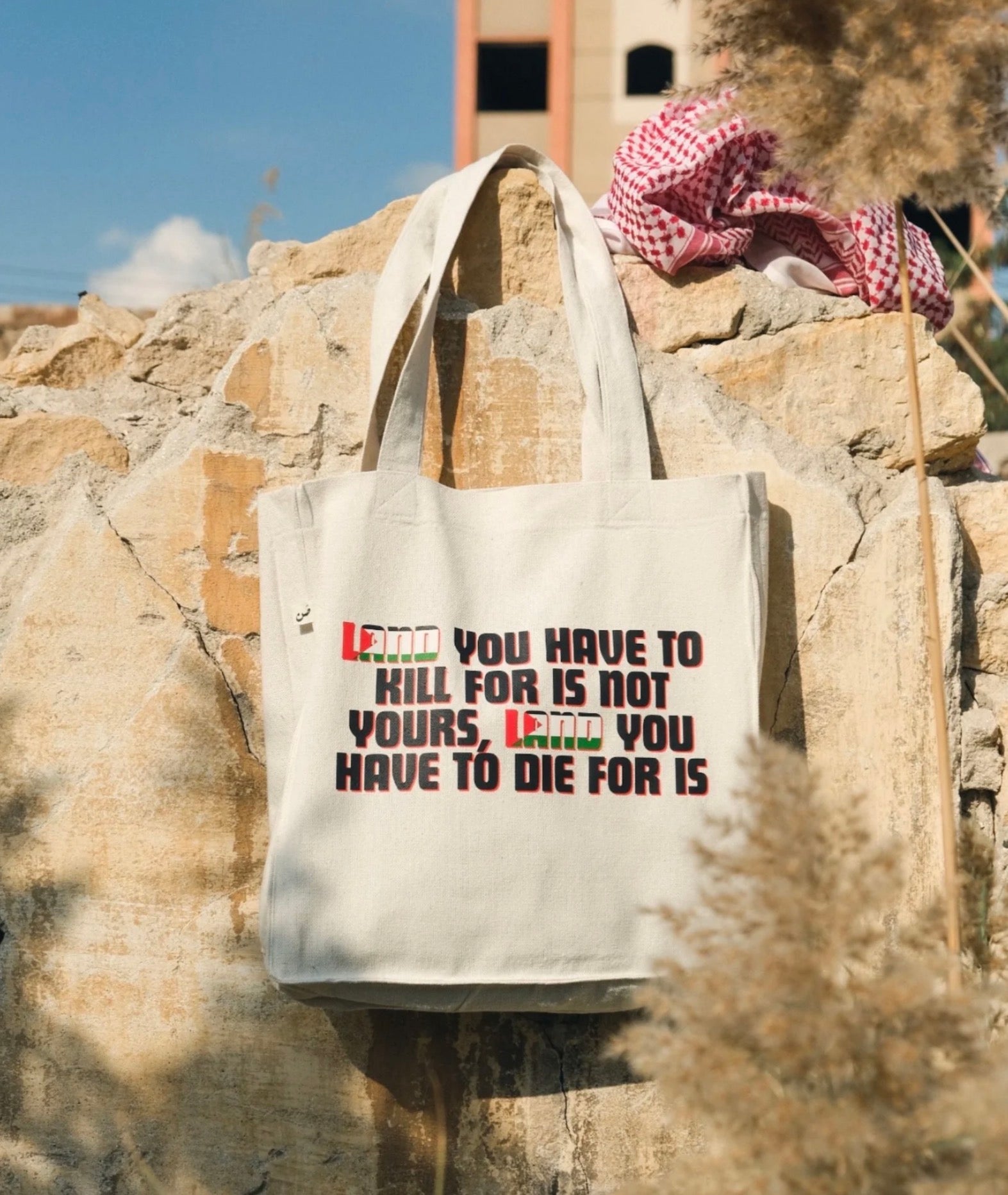 free Palestine - large tote bag