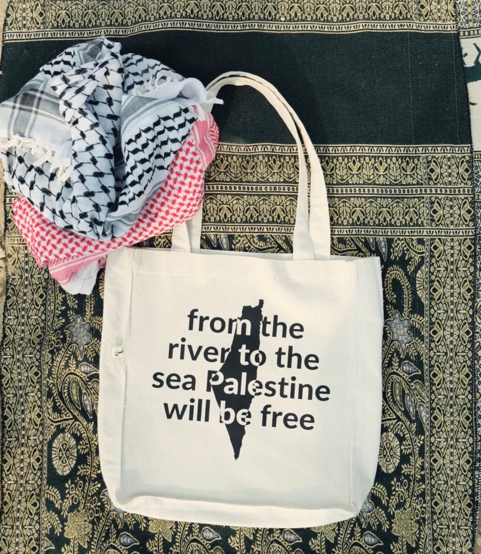 Palestine will be free - large tote bag