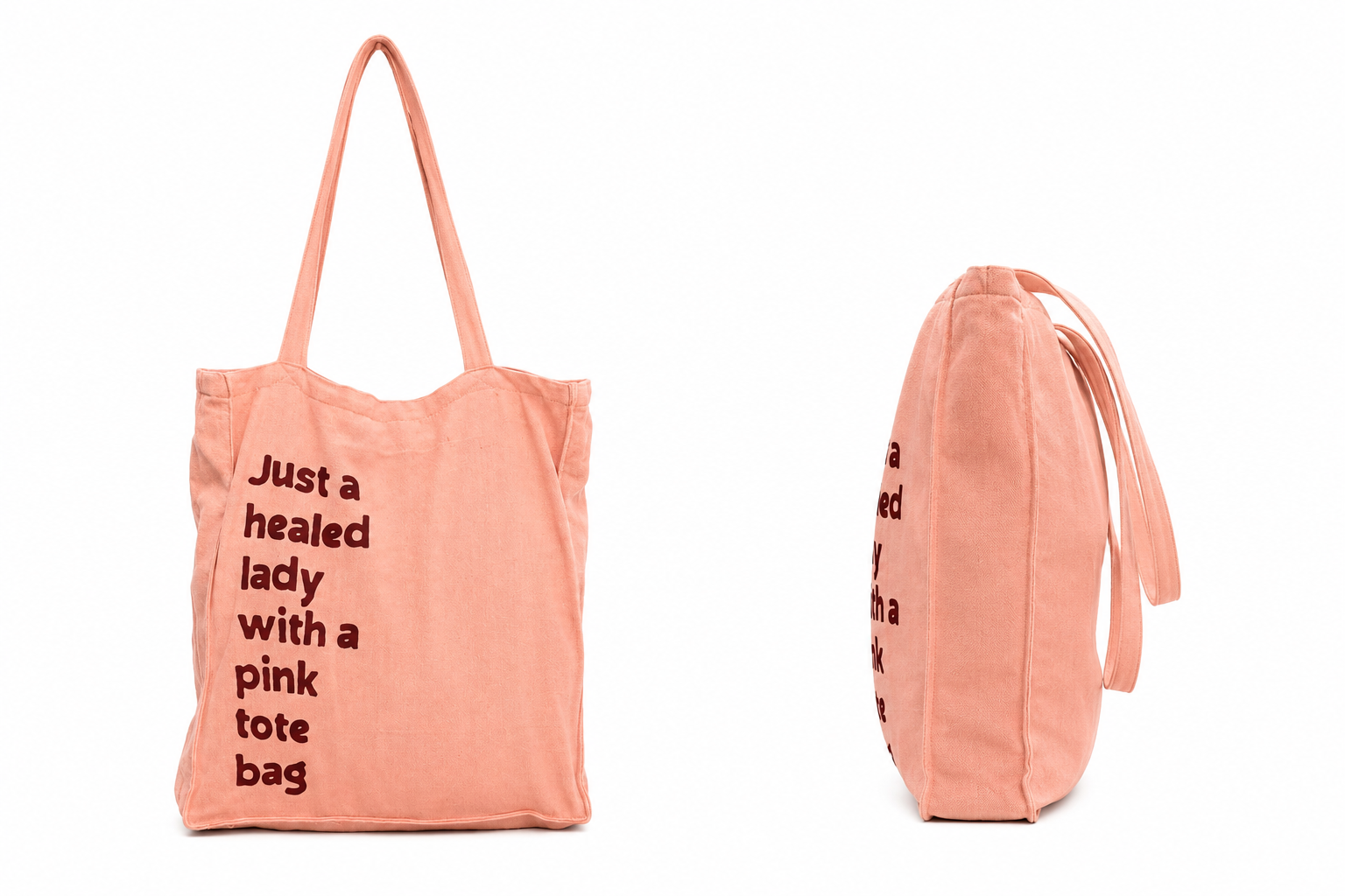 Healed-ish ✨ - Large Pink Tote bag