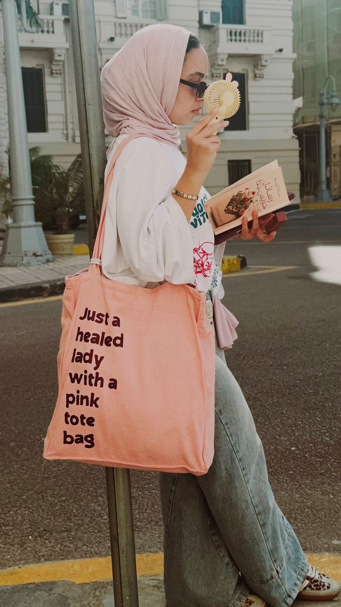 Healed-ish ✨ - Large Pink Tote bag