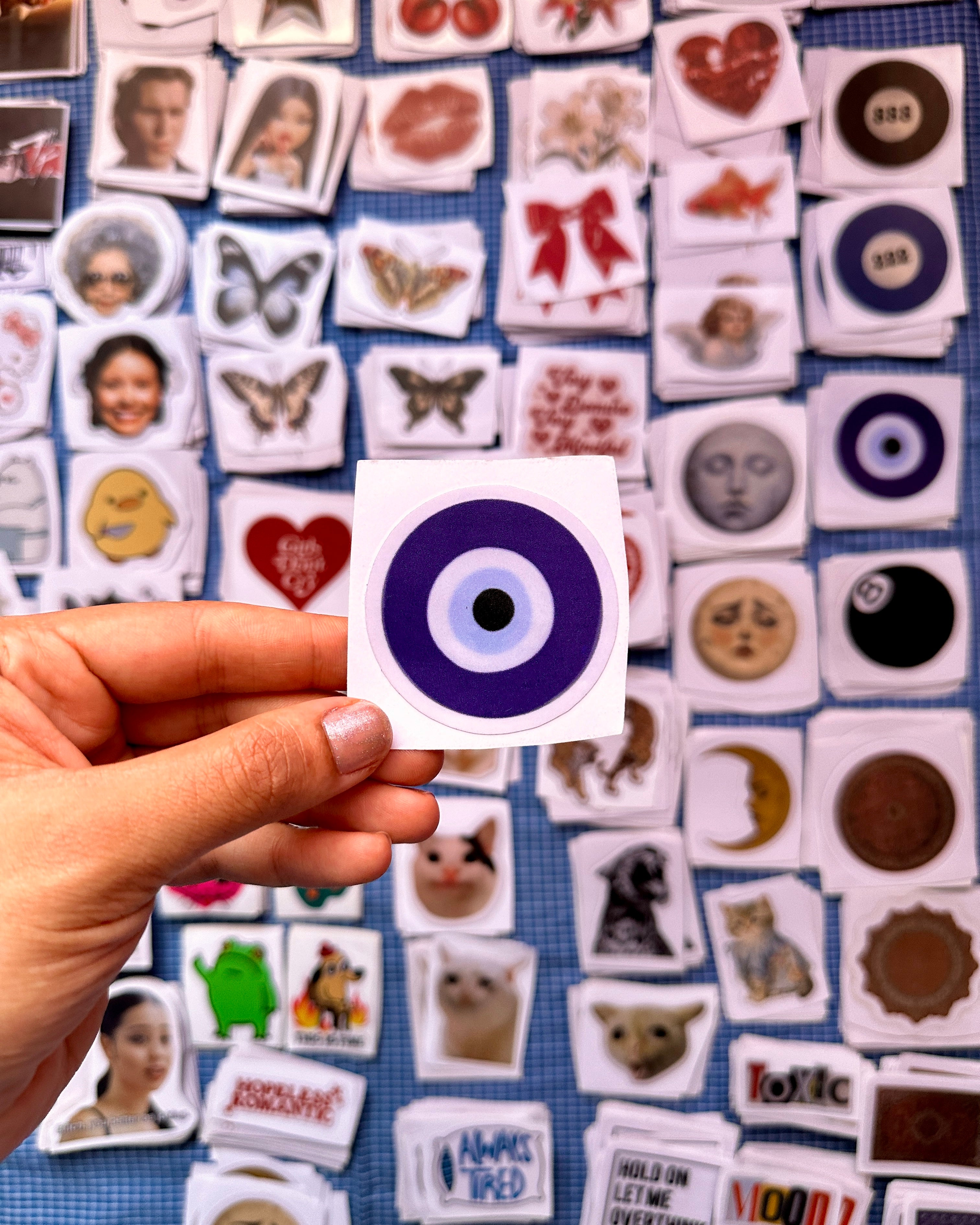 Blue evil eye