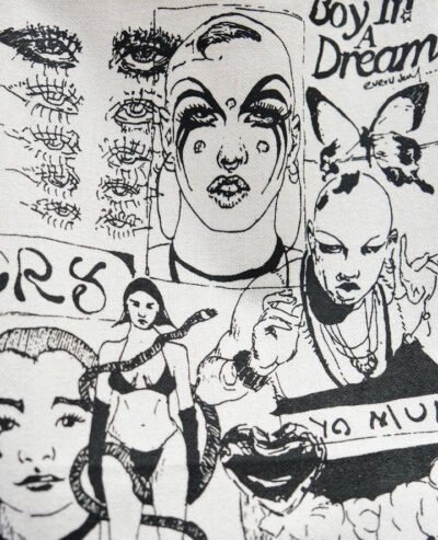 Cry - large off white tote bag