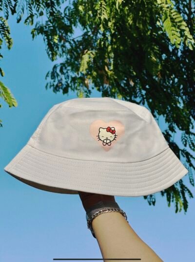 hello kitty - white bucket hat