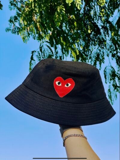 IMG_0650 heart - black bucket hat