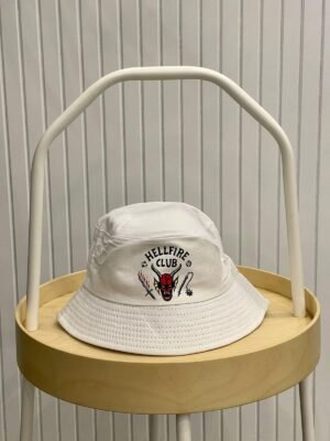 hellfire ~stranger things - white bucket hat