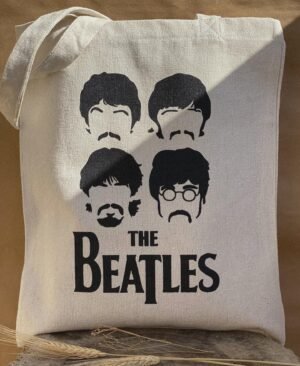the beatles - off white medium tote bag