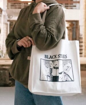 photo1690397094 Nana - black stones - off white large tote bag
