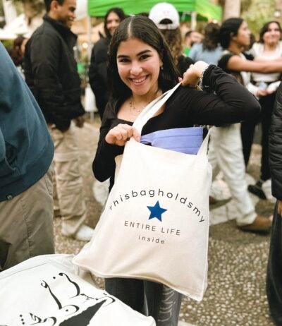 everything bag- large off white tote bag