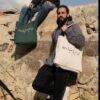 إنما الحياة عقيدة و جهاد- large off white tote bag - Image 2