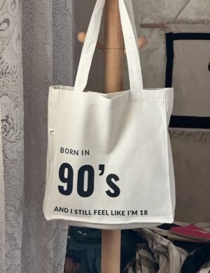 IMG_5339 born in 90’s - large off white tote bag