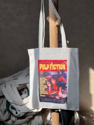 pulp fiction - off white medium tote bag