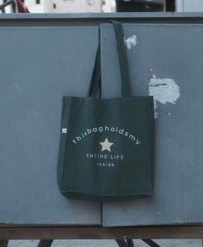 everything bag - large oil green tote bag