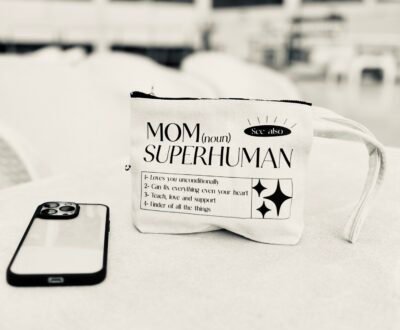 mom - off white pouch