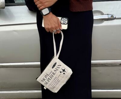 mom - off white pouch