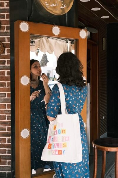 IMG_0345 smile- large off white tote bag