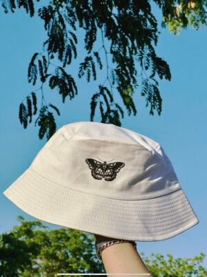 IMG_0656 harry styles butterfly- white bucket hat