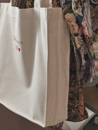 Cinnamon girl- large off white tote bag