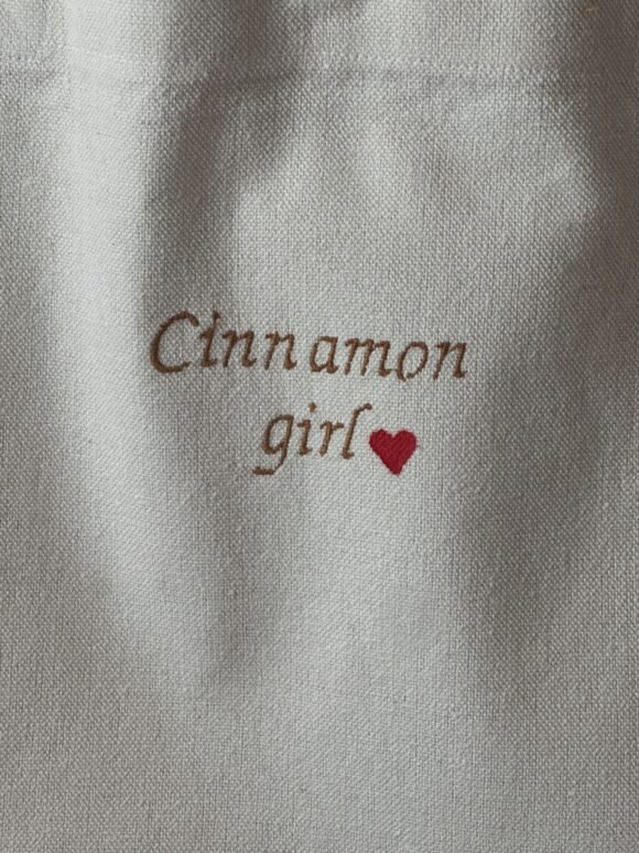 Cinnamon girl- large off white tote bag - Image 3