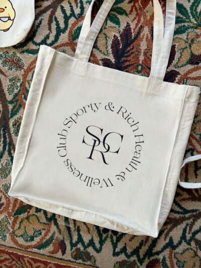 scr - large off white tote bag