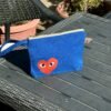 heart - blue pouch