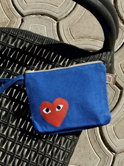 heart - blue pouch