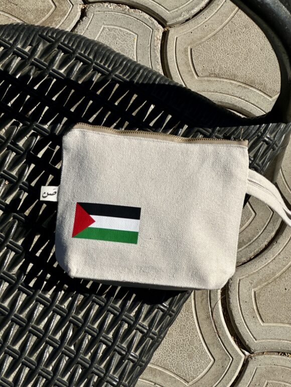 palestine flag - off white pouch