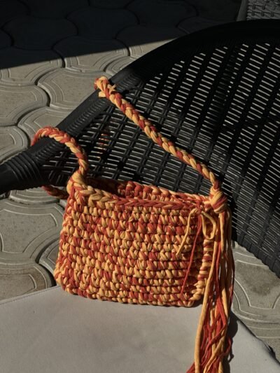 sunrise- crochet cross bag