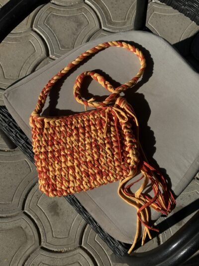 sunrise- crochet cross bag
