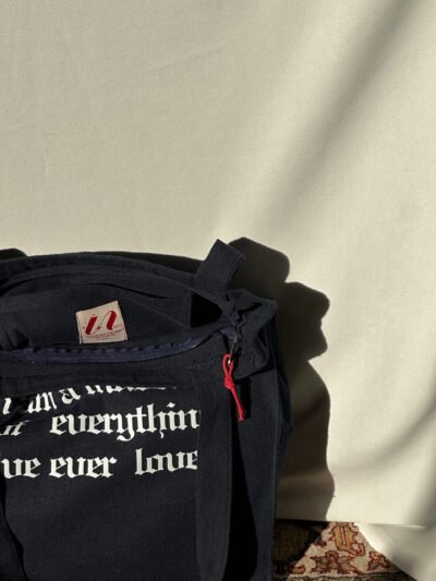Museum - Navy Blue Large Tote Bag