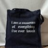 Museum - Navy Blue Large Tote Bag