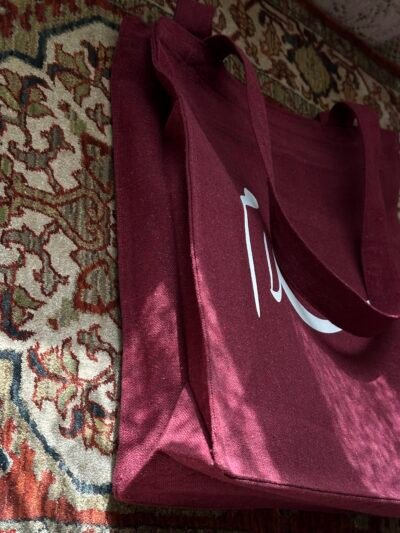 سلام | Peace - large Burgundy tote bag