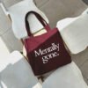 Mentally gone - large Burgundy tote bag