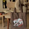 overthining - Large Brown Tote bag