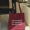 B68D3A27-A40A-4C4F-91ED-2C3511B3004B Museum - Burgundy Large Tote Bag