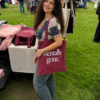 Mentally gone - large Burgundy tote bag