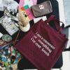 E887A556-3D99-46C0-9DEA-3B9332F48CF6 Museum - Burgundy Large Tote Bag